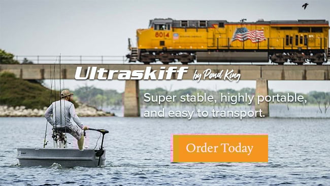 Guy fishing on Ultraskiff
